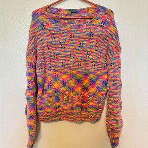 Wild Fable Multicolor Crew Neck Sweater